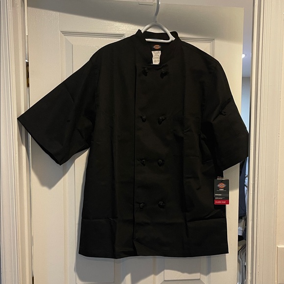 Dickies unisex Black Double-Breasted chef Jacket - Picture 1 of 5